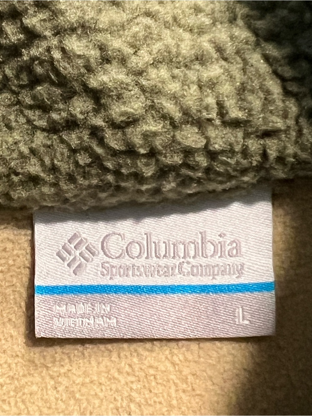 Columbia Lodge Sherpa Pullover Size Large 1/4 Snap - Picture 5 of 9